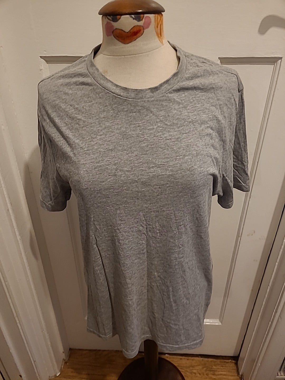 Mens George Size M Grey Plain Short Sleeve Tshirt