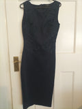 Ladies Ax Paris Size 8 Navy Floral Embroidery Sleeveless Dress