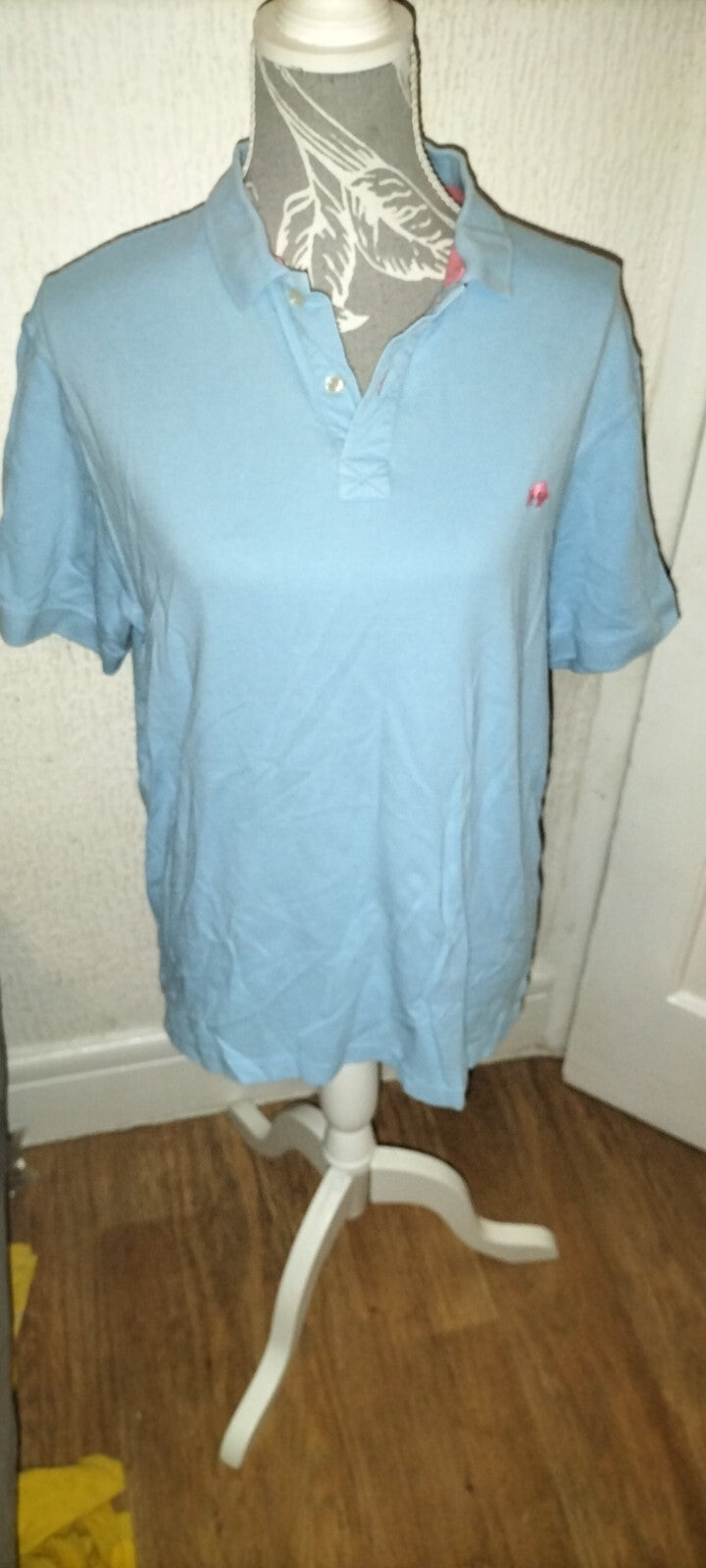 Men's Raging Bull Size Medium Blue Short Sleeve Polo Top