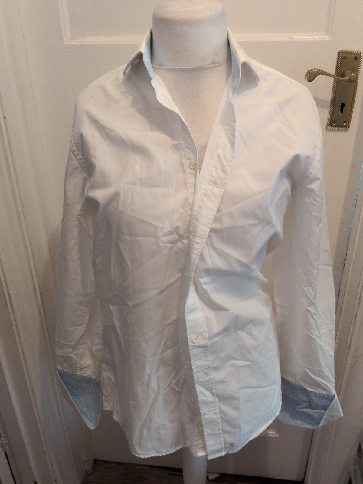 Simon Carter 15.5 White Long Sleeve Shirt