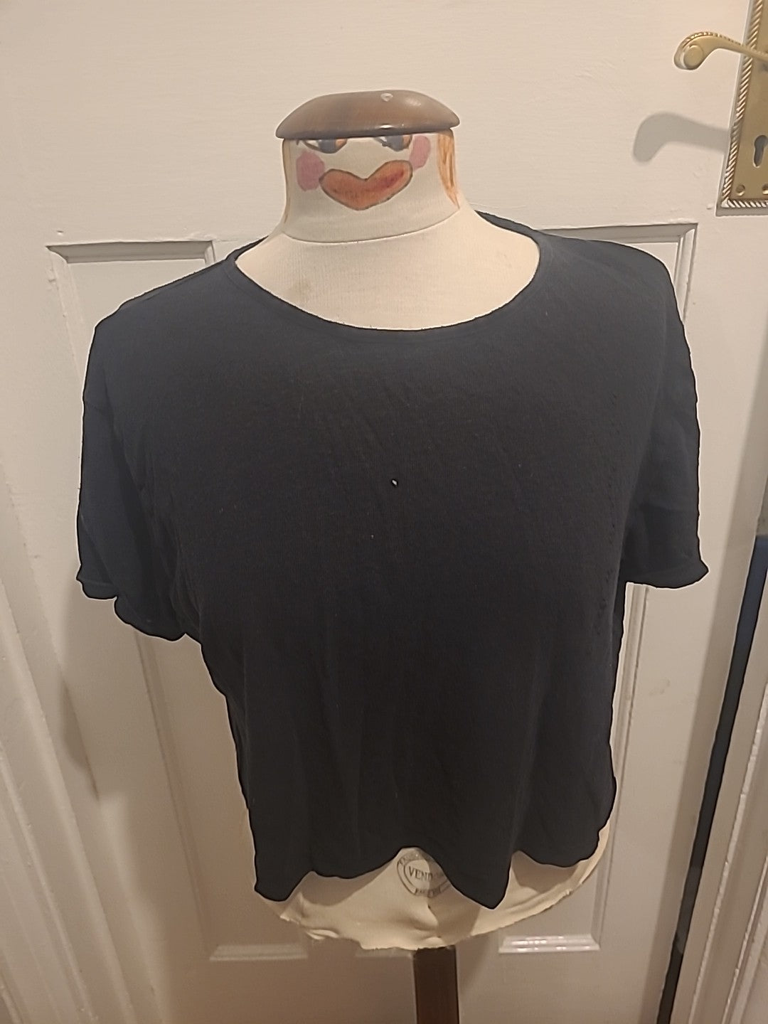 Ladies Size Small Black Short Sleeved Tee