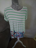 Ladies Tu Size 14 Short Sleeved Floral Tshirt