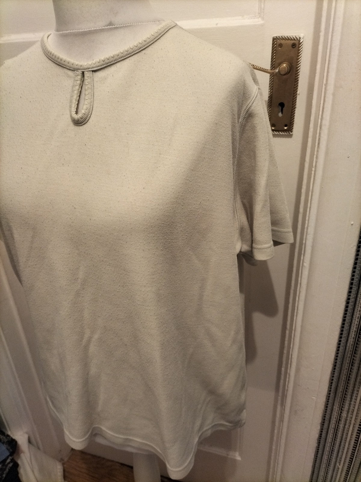 Ladies Bonmarche Size XL Pale Green Bobbling Short Sleeved Blouse
