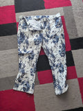 Orginals 12 Blue And White Floral Cropped Trousers