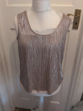 Tu 12 Gold Shimmer Sleeveless Blouse