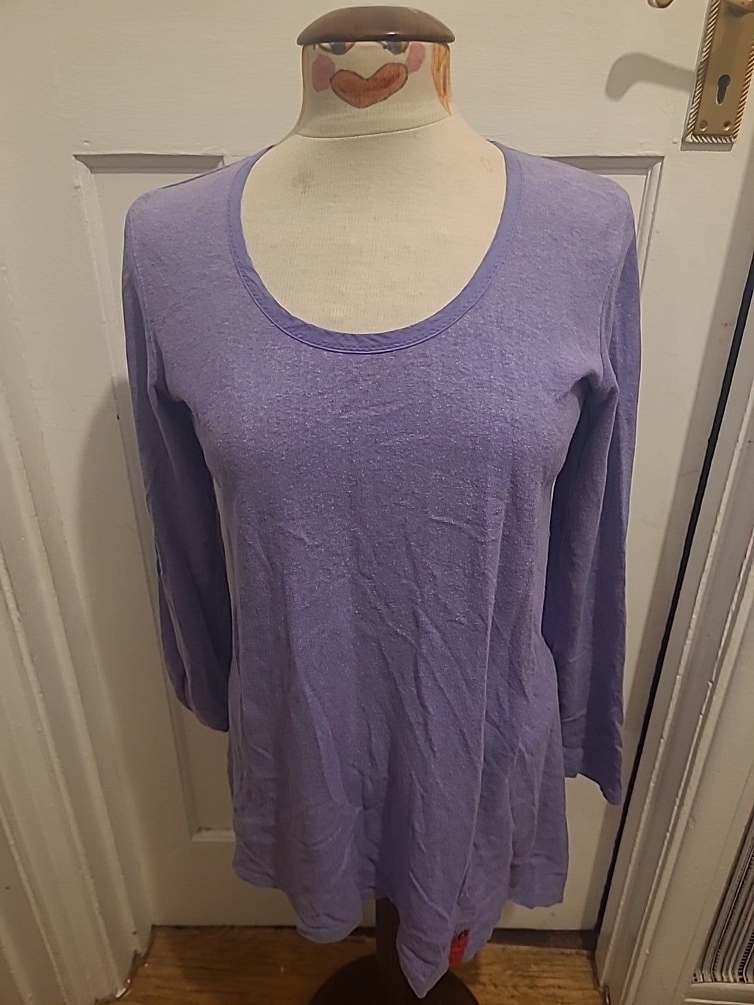 Ladies Braintree Size 10 Purple Long Sleeved Blouse