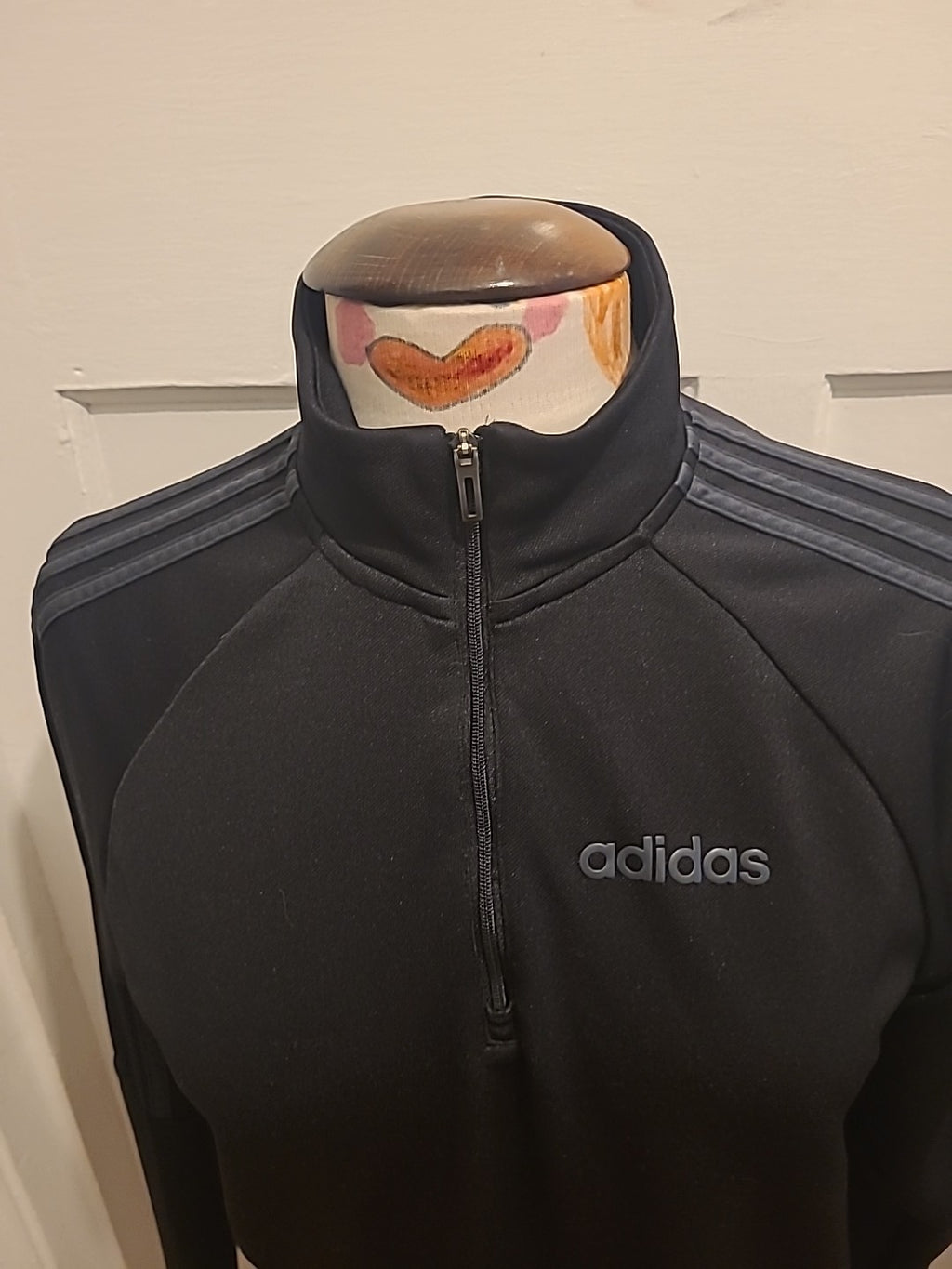 Mens Adidas Size Small Black Long Sleeved Pullover Jumper