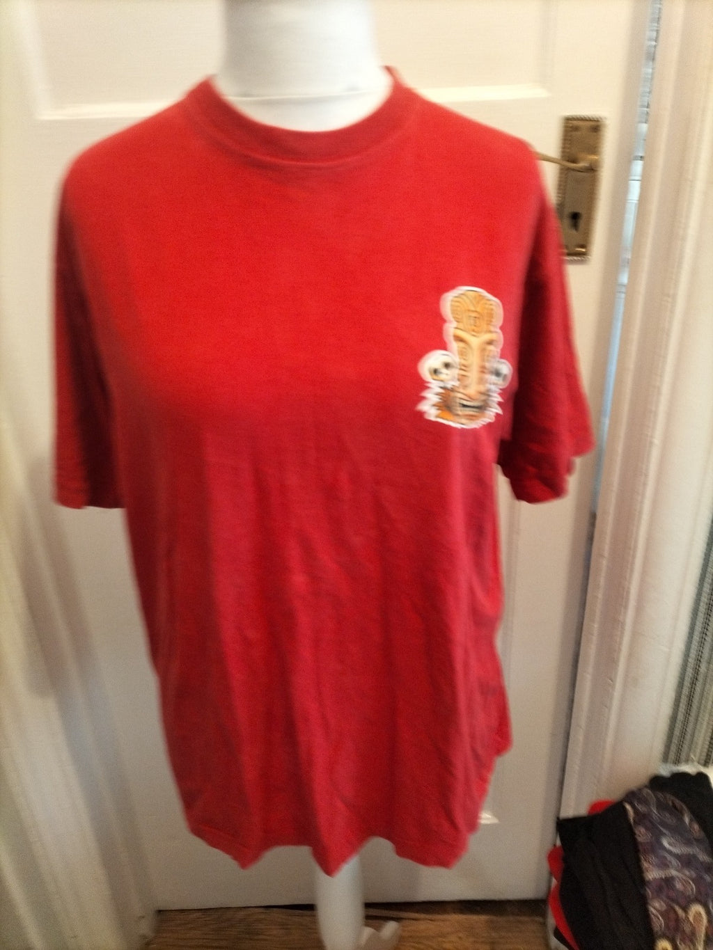 Mens Tog24 Size Large Red Print Short Sleeved T-shirt