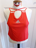 Ladies Adidas 8-10 Red Sportwear Top
