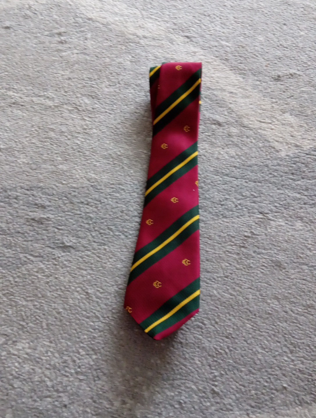 Mens Tie Senator Burgundy,  Green, Gold With Ccc