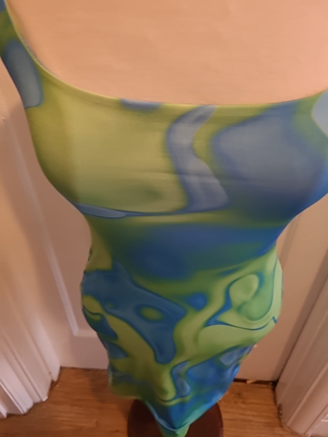 Ladies I Saw It First Summer Bodycon Dress Size 6 Blue/green