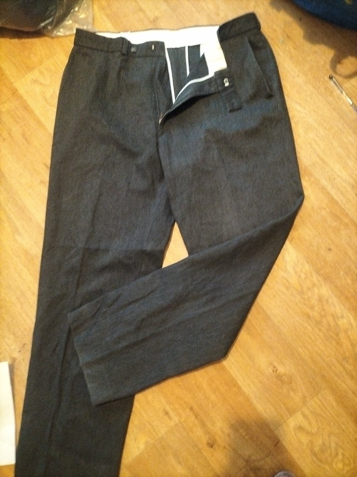 Mens Size 36x31 Dark Grey Formal Trousers