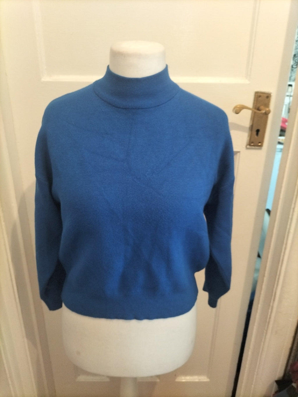 Primark 12-14 Royal Blue Cowl Neck Jumper