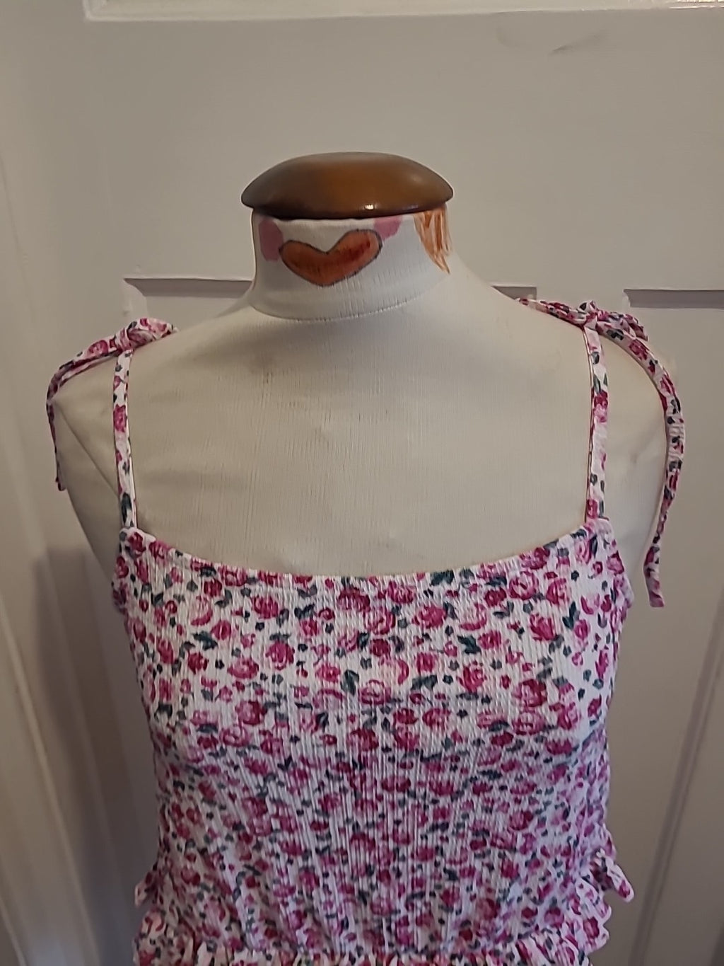 Ladies Dorothy Perkins Size Small Tall Purple Green White Sleeveless Top