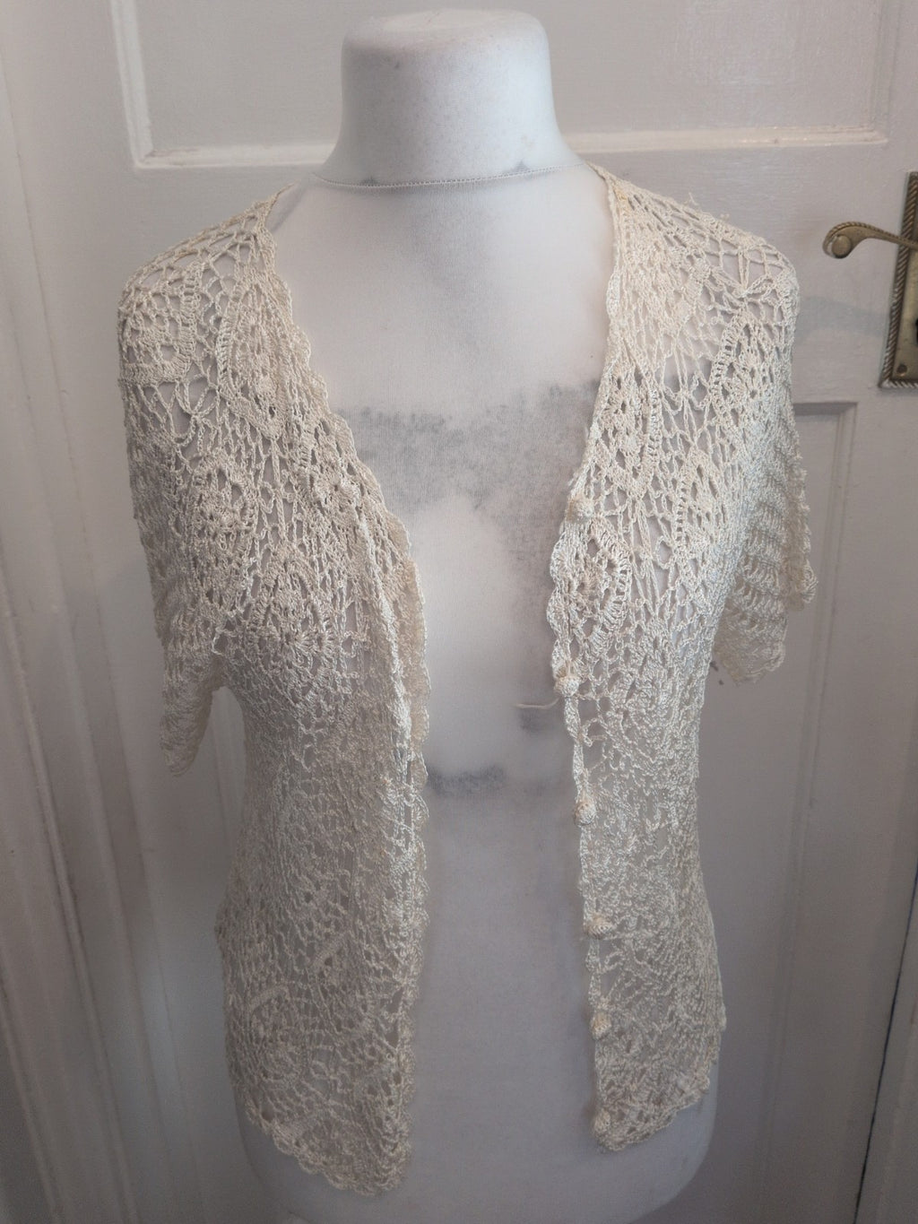 New Look 14 White See Through Short Sleeve Top