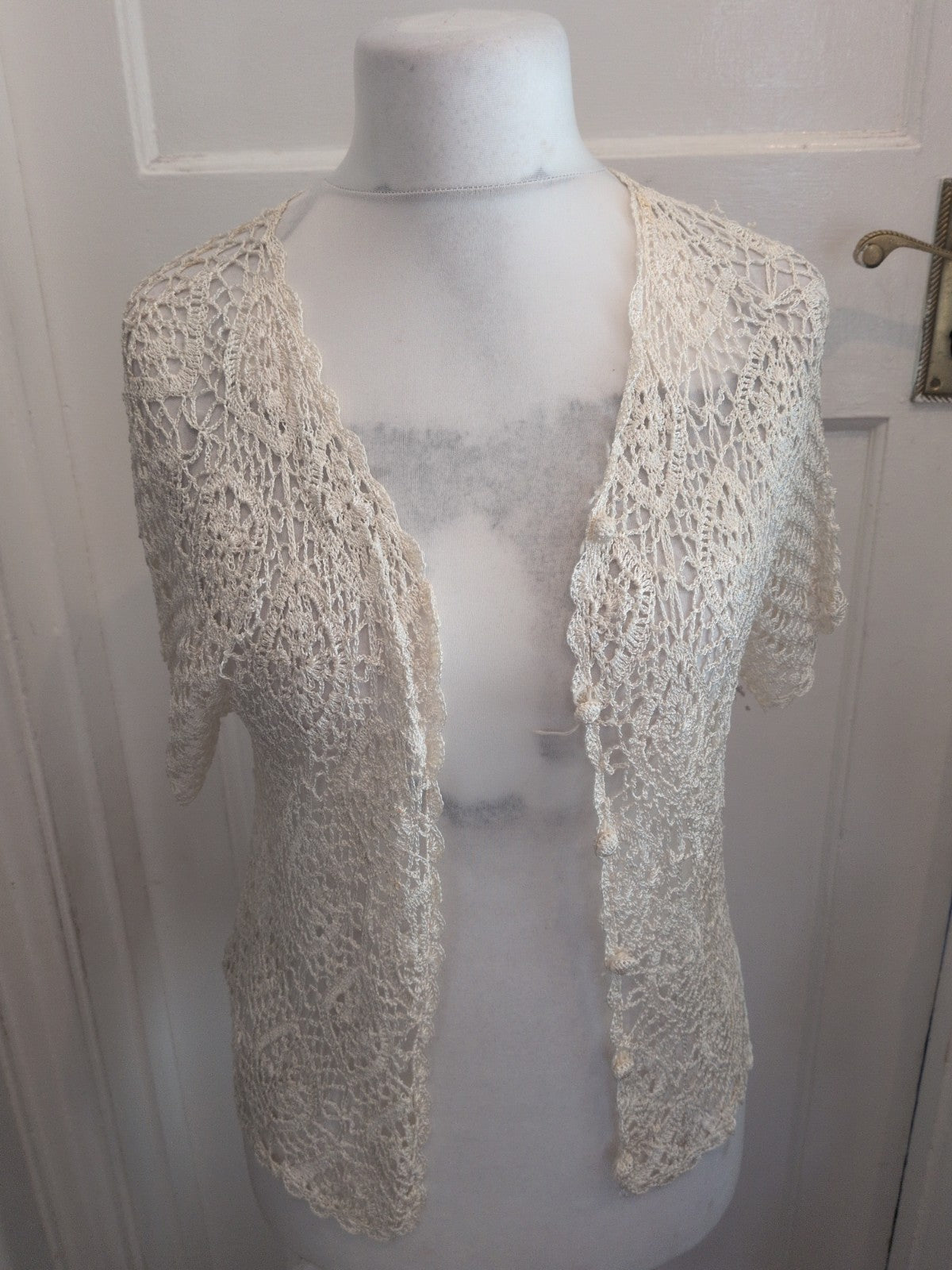 New Look 14 White See Through Short Sleeve Top