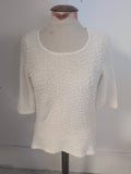 Limited Collection 14 Cream Bobble Pattern Long Sleeve Blouse