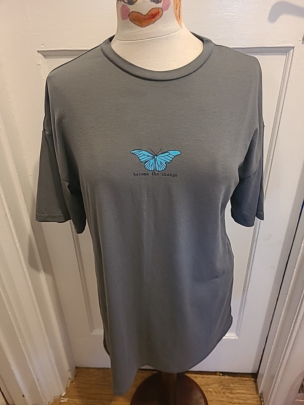Ladies Shein Size XS Grey Short Sleeve Tshirt Dress