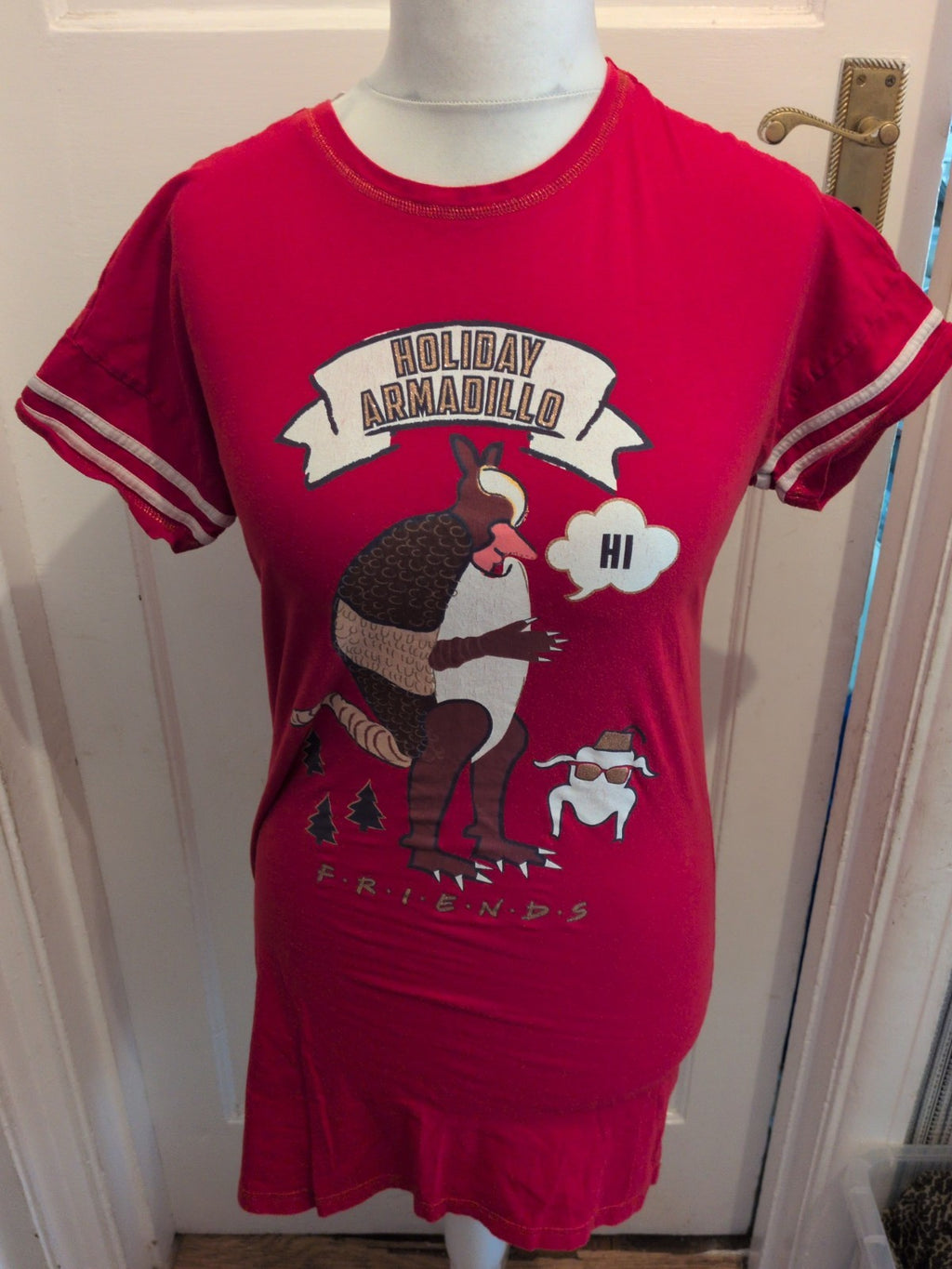 Ladies Friends 2XS Red Short Sleeve Printed Nightwear