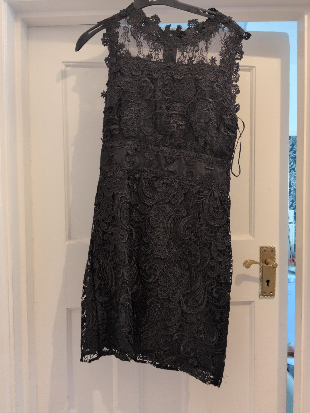 Boohoo 8 Black Lace Sleeveless Dress
