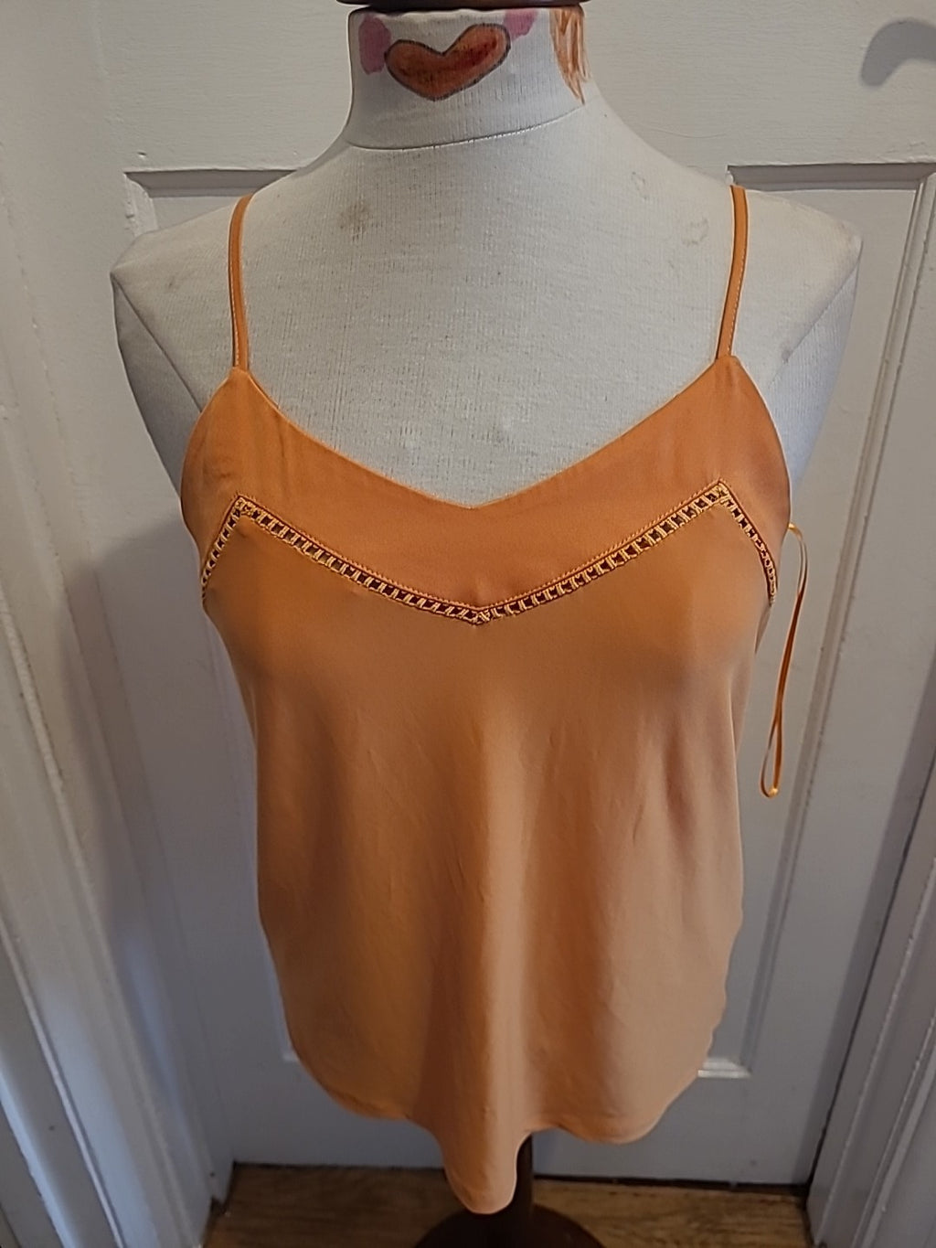 Ladies Next Size 6 Orange Sleeveless Blouse