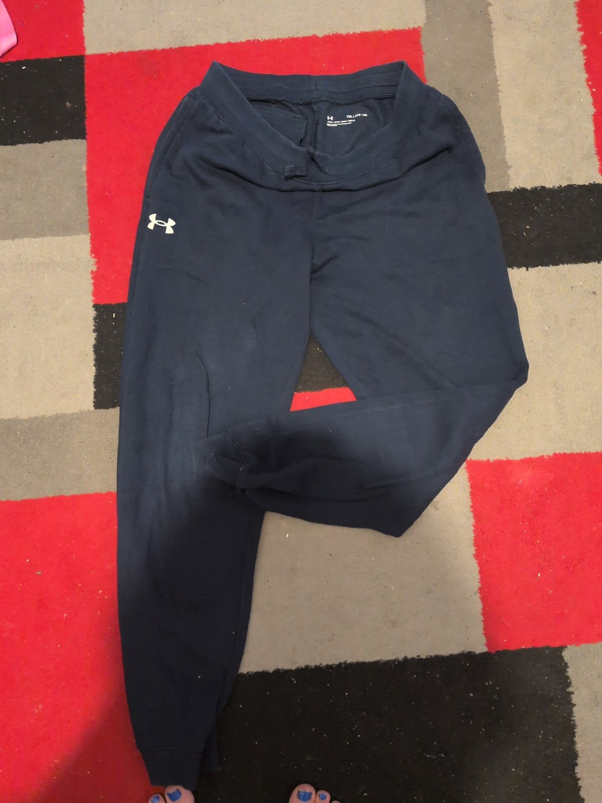 Under Armour Youth XL Navy Joggers Loose Fit