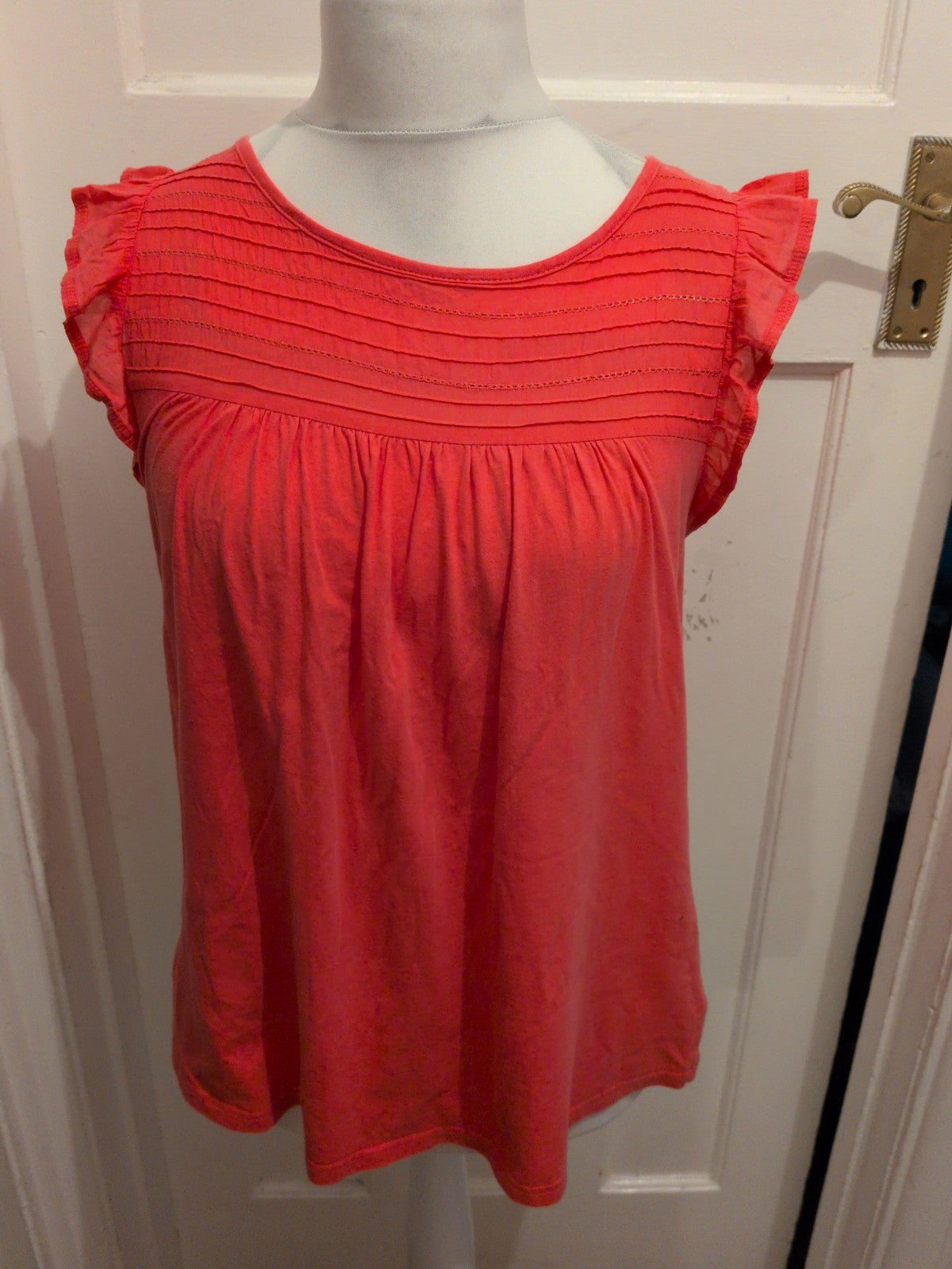 Next Large Pink Short Sleeve Blouse Round Neck