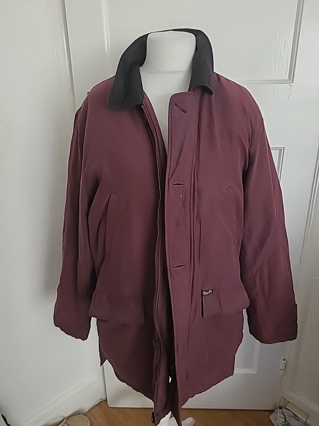 Mens Douglas Size 40" Purple Padded Lined Coat