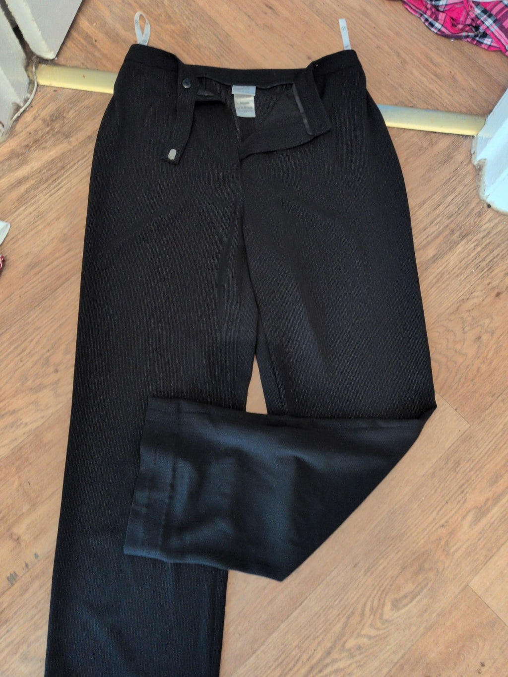 Next 12 Long Leg Black With White Patterning Trousers