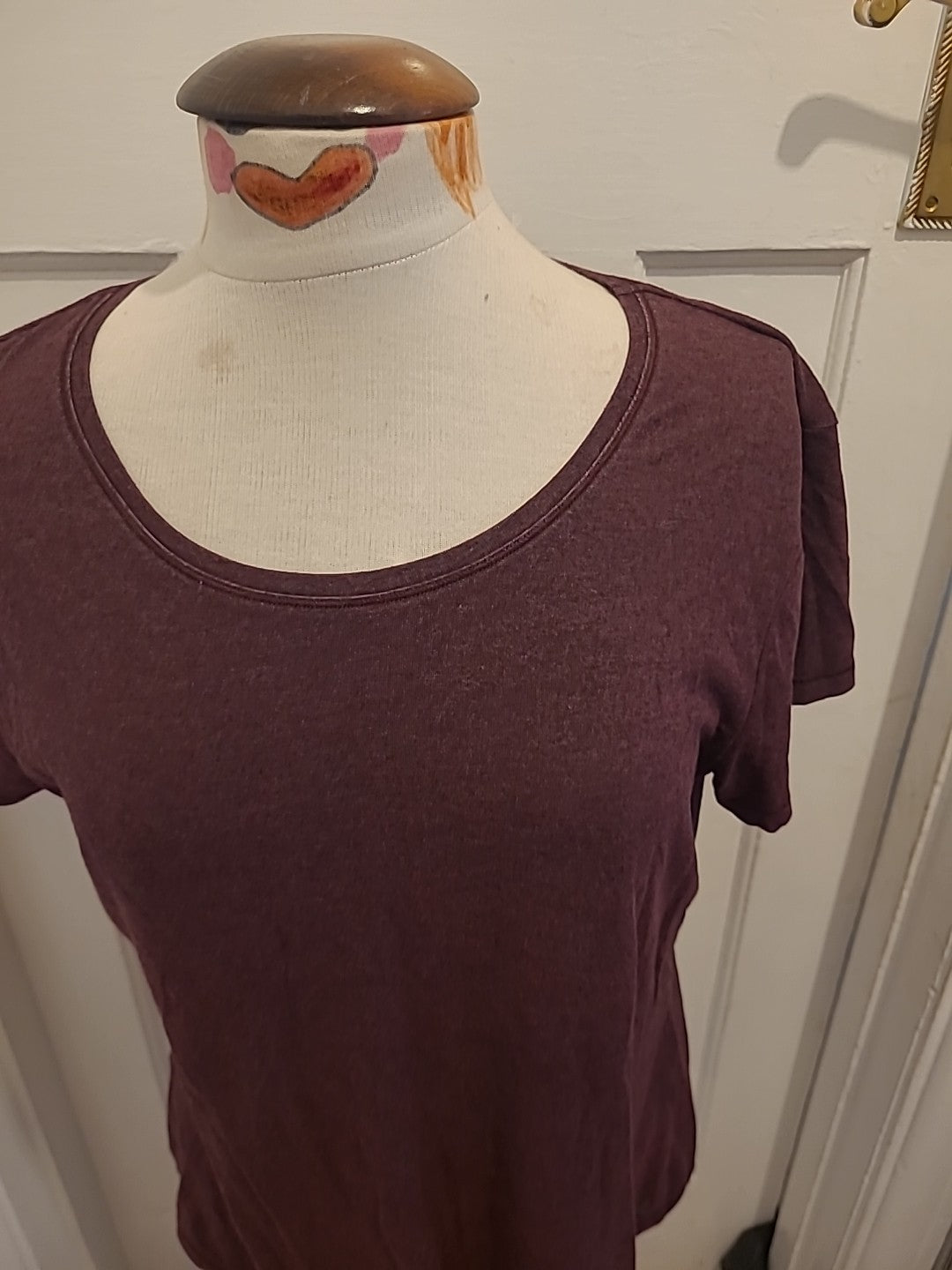 Mens Decathlon Size M/L Deep Purple Short Sleeved Tshirt