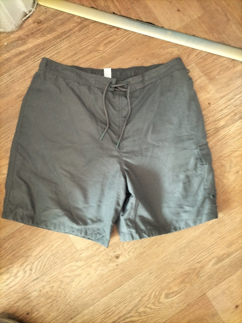 Tu Large Grey Mesh Line Swim Shorts