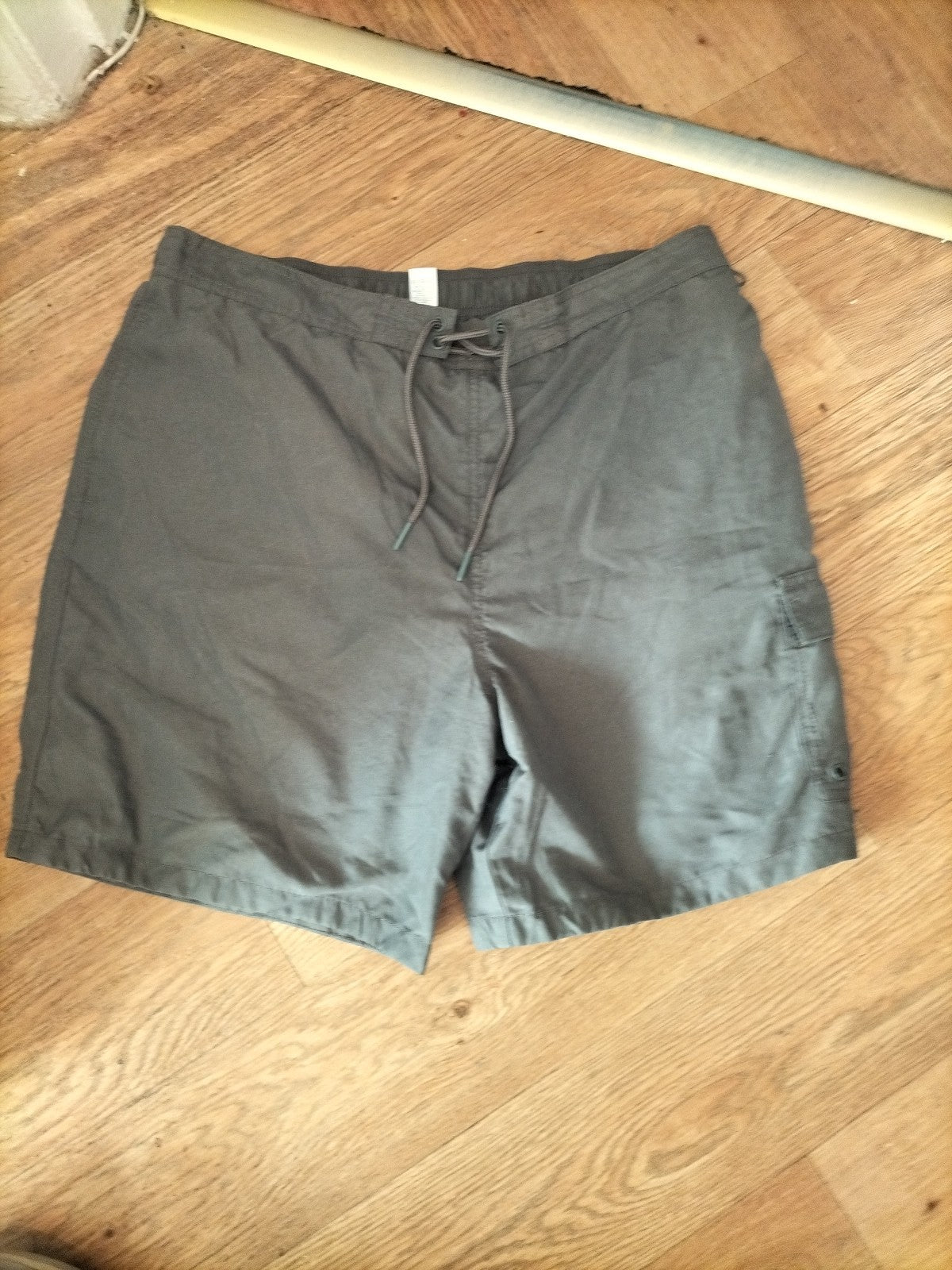 Tu Large Grey Mesh Line Swim Shorts