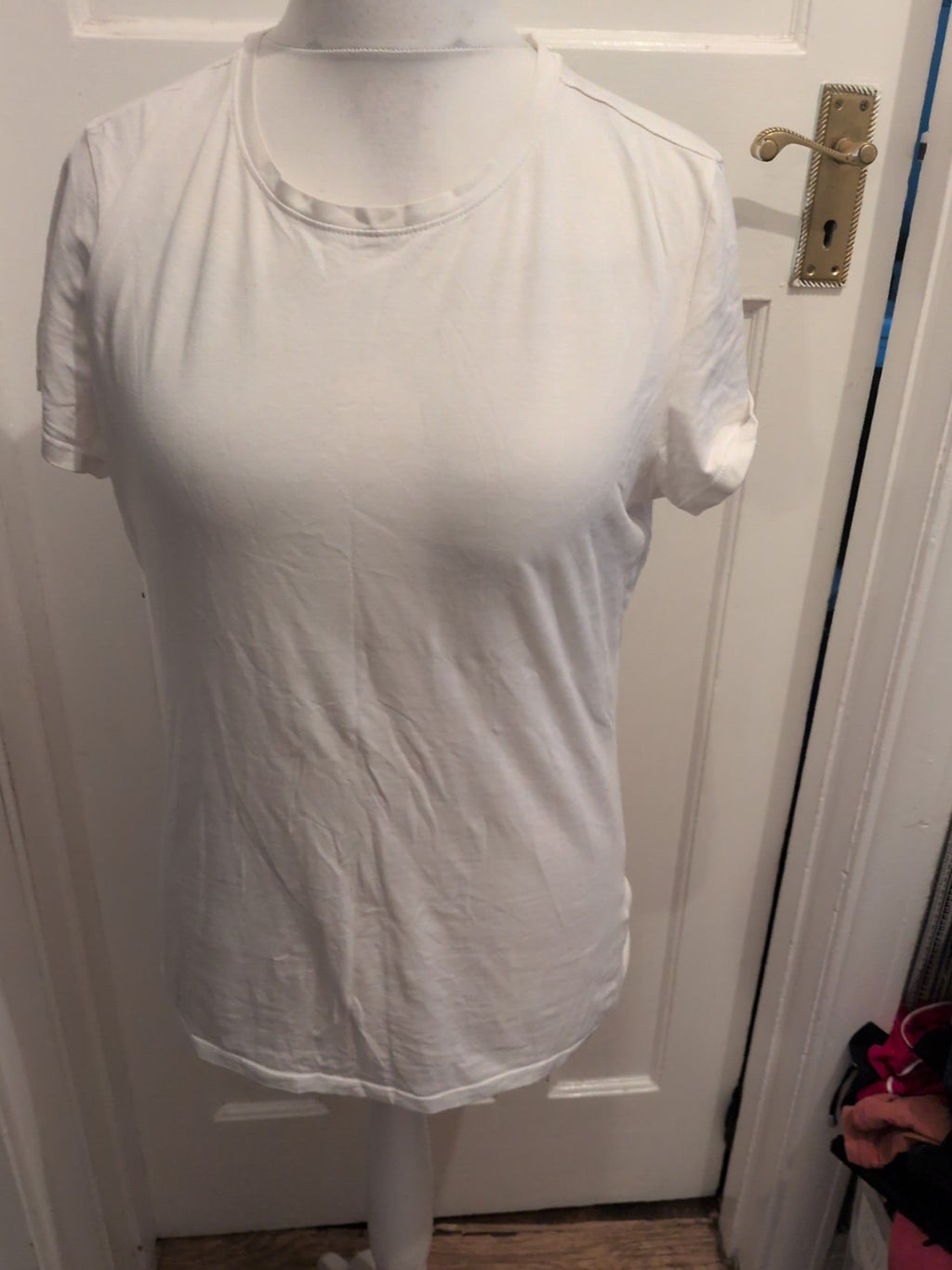Stretch Crew Primark 12-14 White Short Sleeve T-shirt