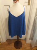 Ladies George Size 22 Deep Blue Sleeveless Blouse