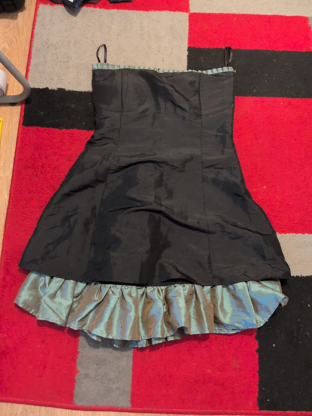 Ladies Pam & Arch Vintage Size M/L Black And Grey Corset Back Sleeveless...
