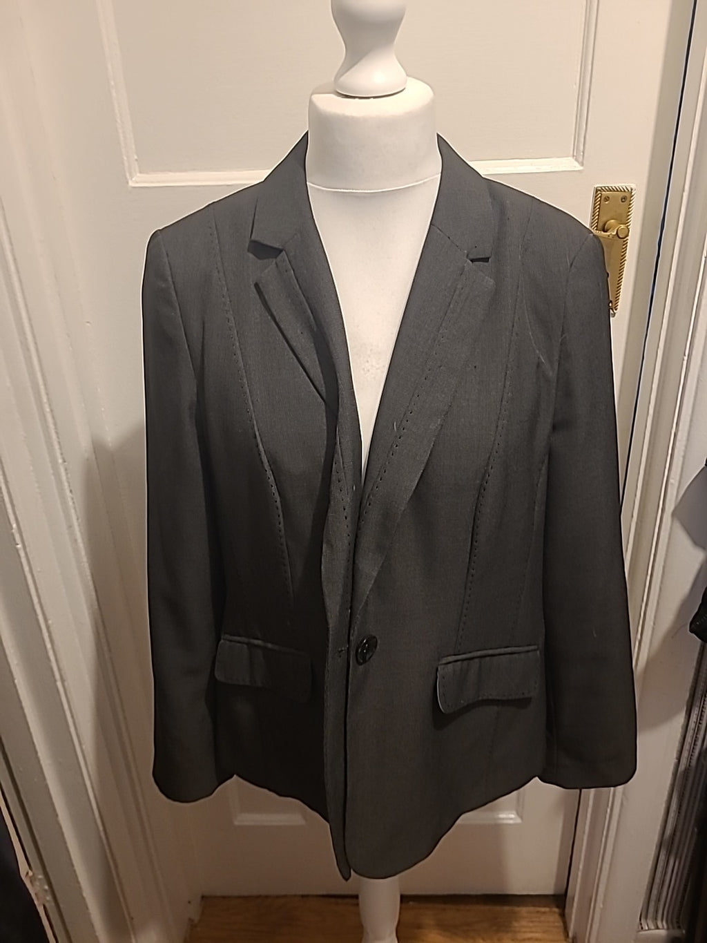 Ladies Bhs Size 20 Dark Grey Lined Blazer