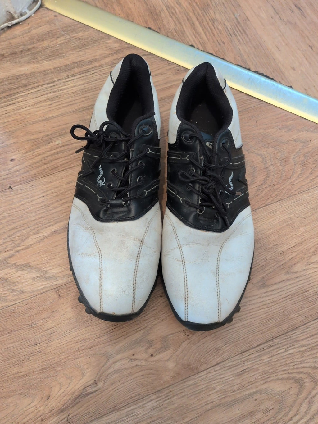 Woodworm UK 8 Black And White Trainers Need A Clean