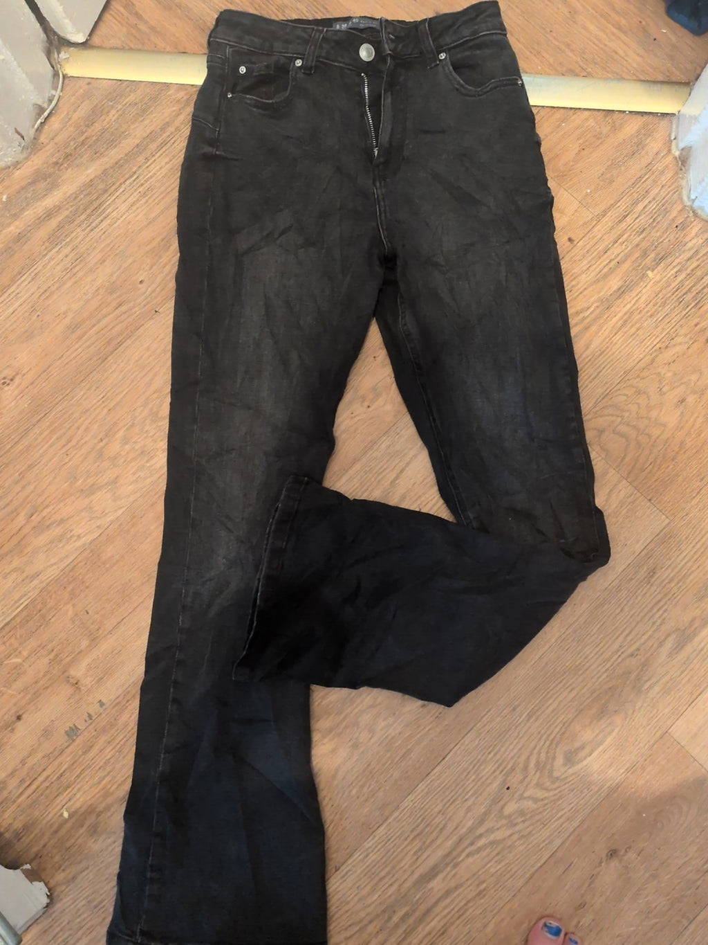 Denim&Co 8 Black Jeans Straight