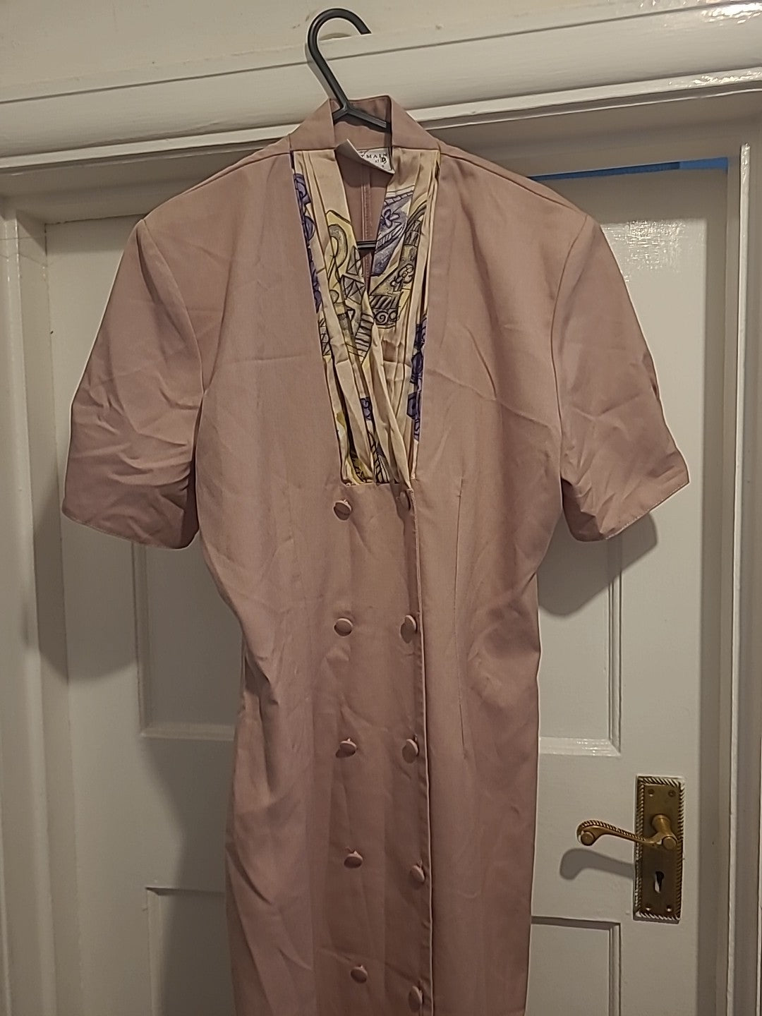 Ladies Saintmain Size 12 Pale Pink Shirt Sleeve Button Down Dress