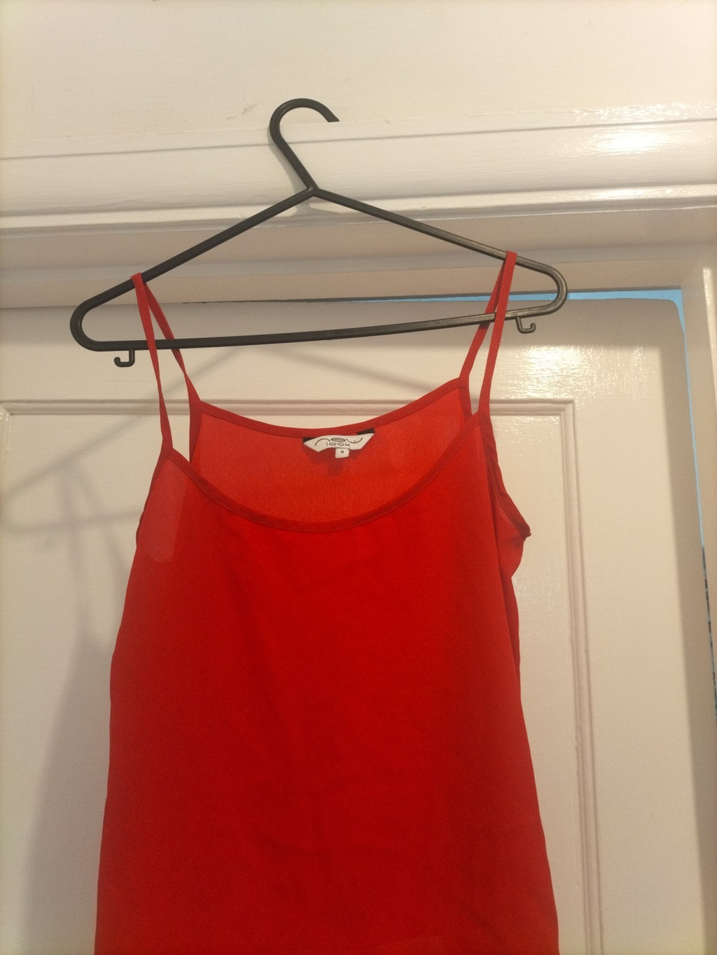 Ladies New Look Size 8 Red Sleeveless Cami Top