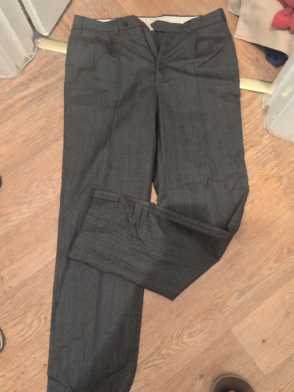 St Michael 36/33 Grey Flecked Smart Trousers
