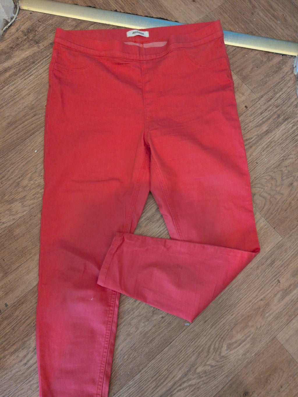 Ladies Marks And Spencer Size 16 Short Sunset Orange Jegging
