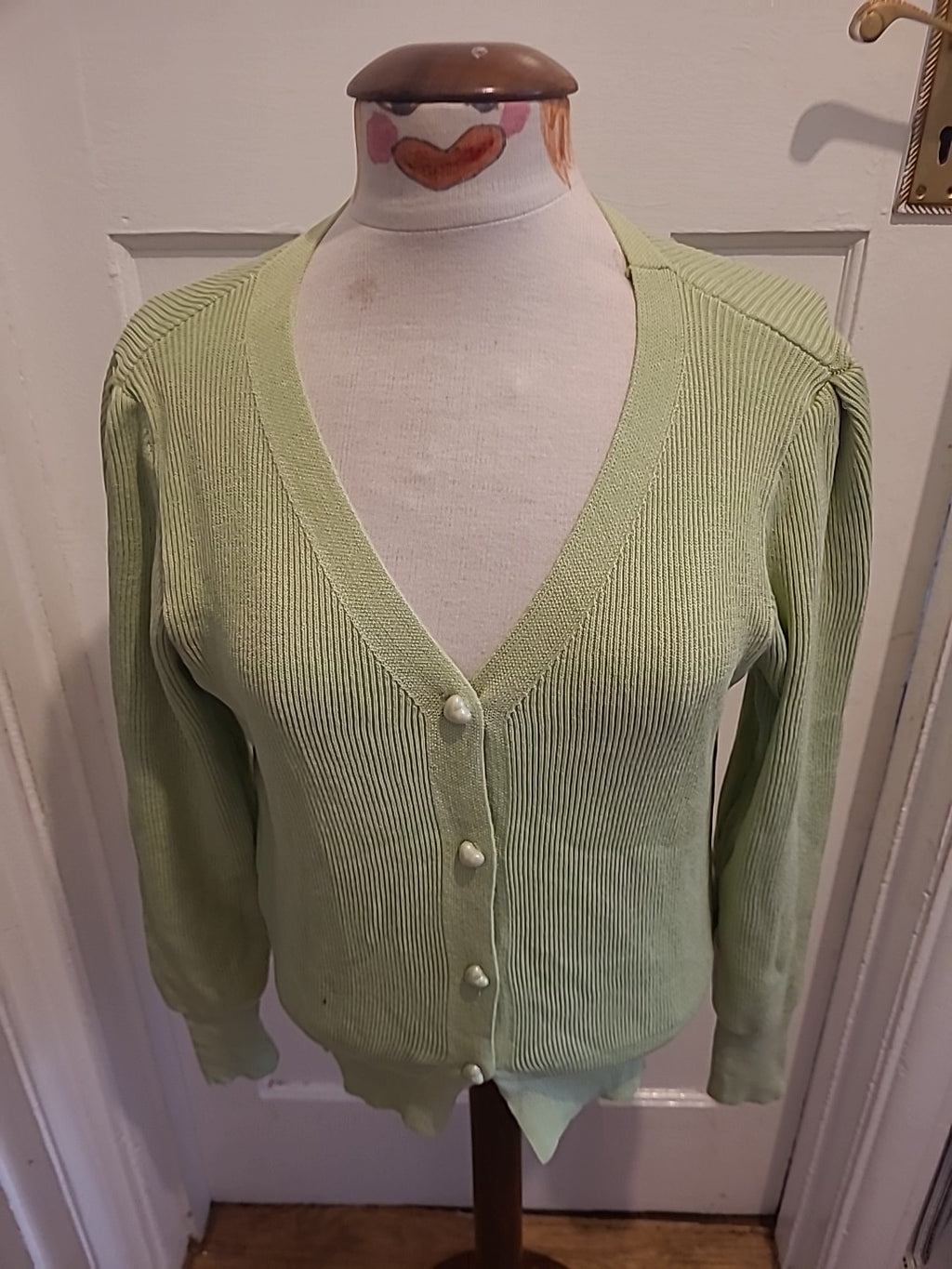 Ladies Luc-ce Size S/M Lime Ribbed Cardigan