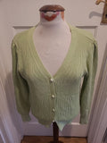 Ladies Luc-ce Size S/M Lime Ribbed Cardigan