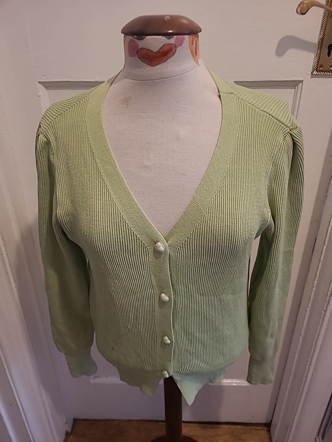 Ladies Luc-ce Size S/M Lime Ribbed Cardigan