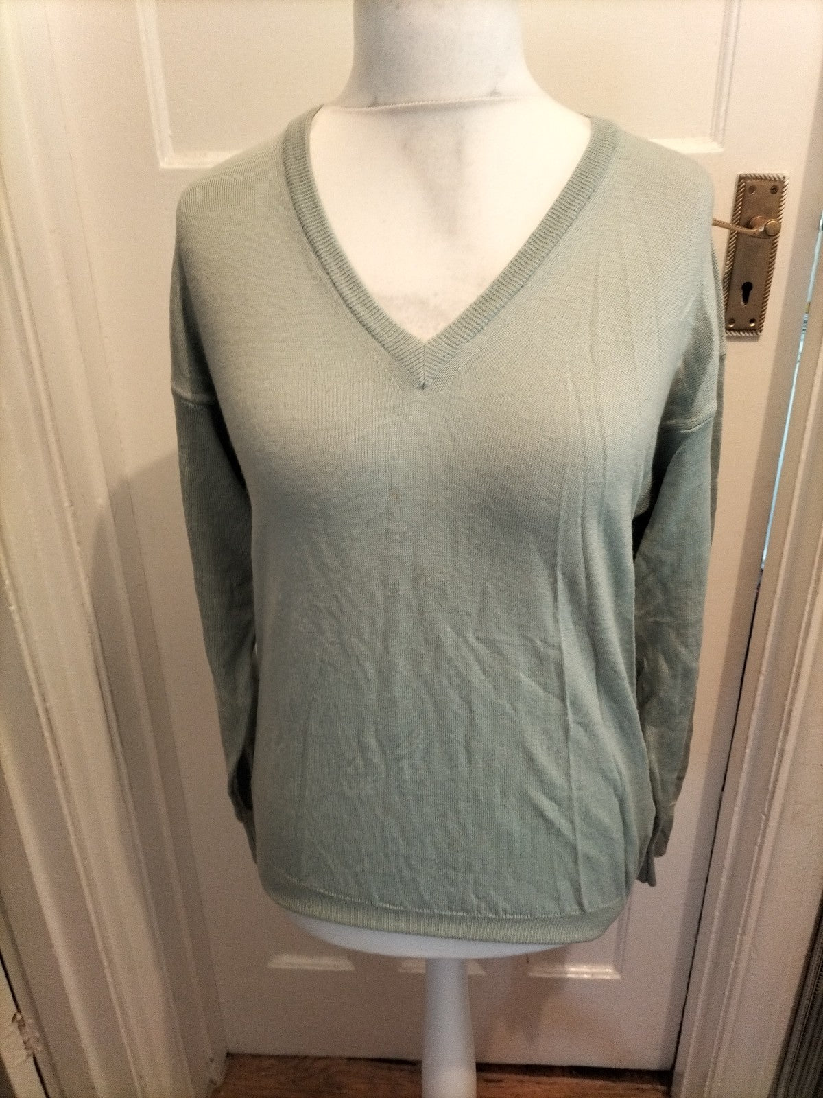 Mens Green Trees Size M Mint Jumper Couple Marks On Front