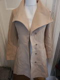 Ladies Miss Selfridge Size 10 Beige Lined Jacket Buttoned
