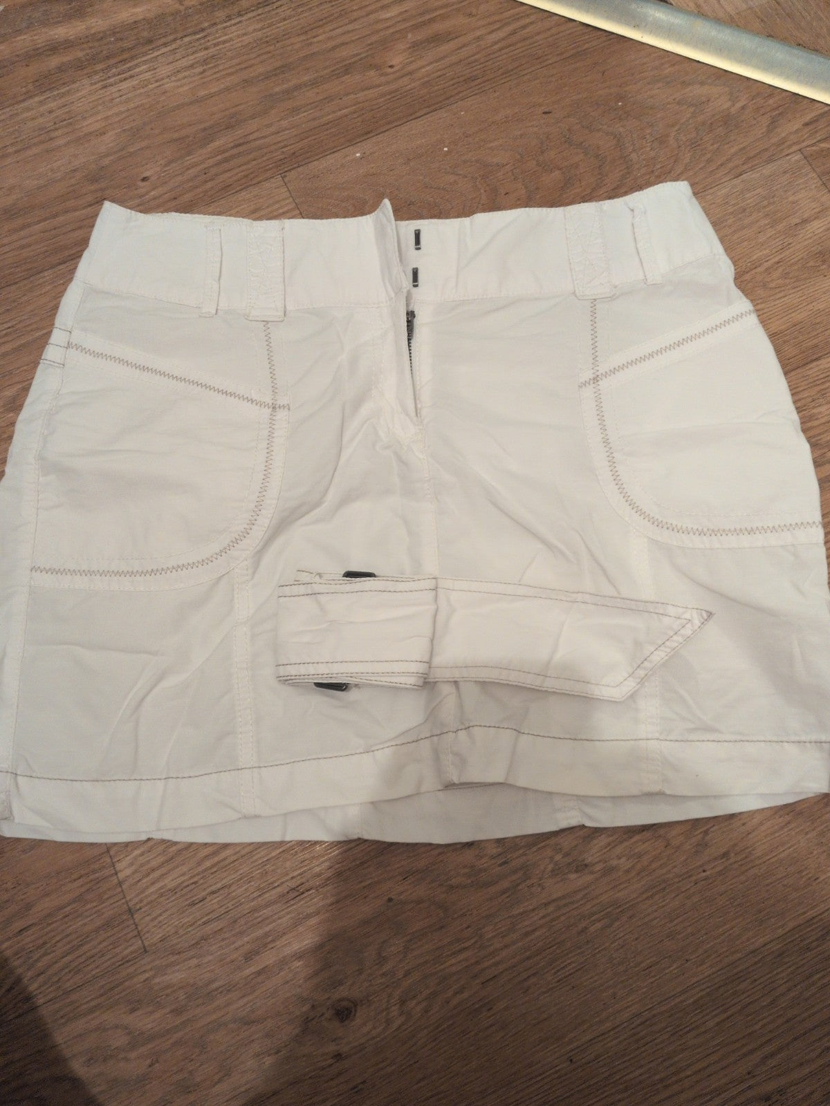 Ladies Next Size 12 White Cotton Blend Shirt Skirt