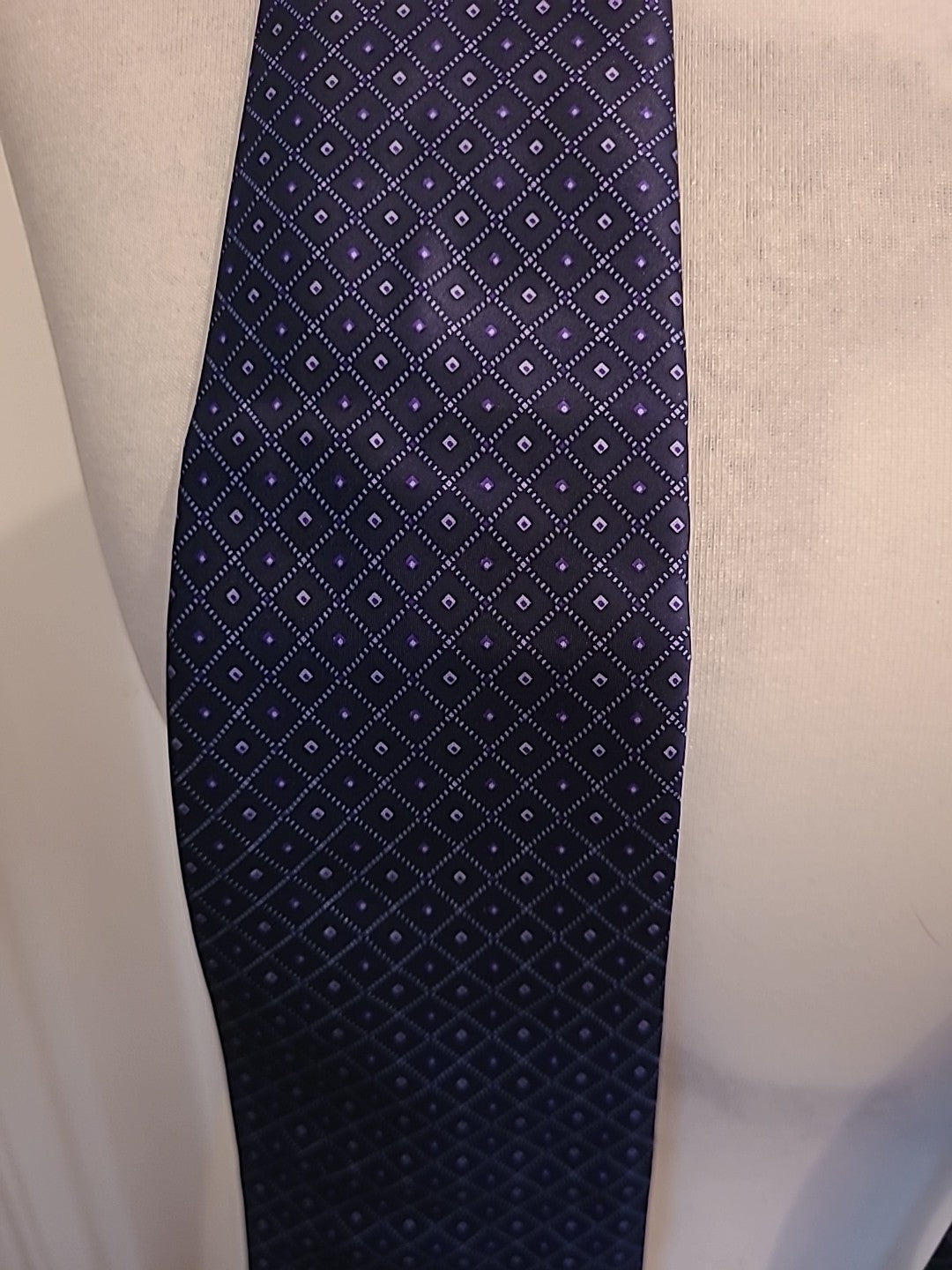 Mens Marks And Spencer Navy And Purple Tie Pattern