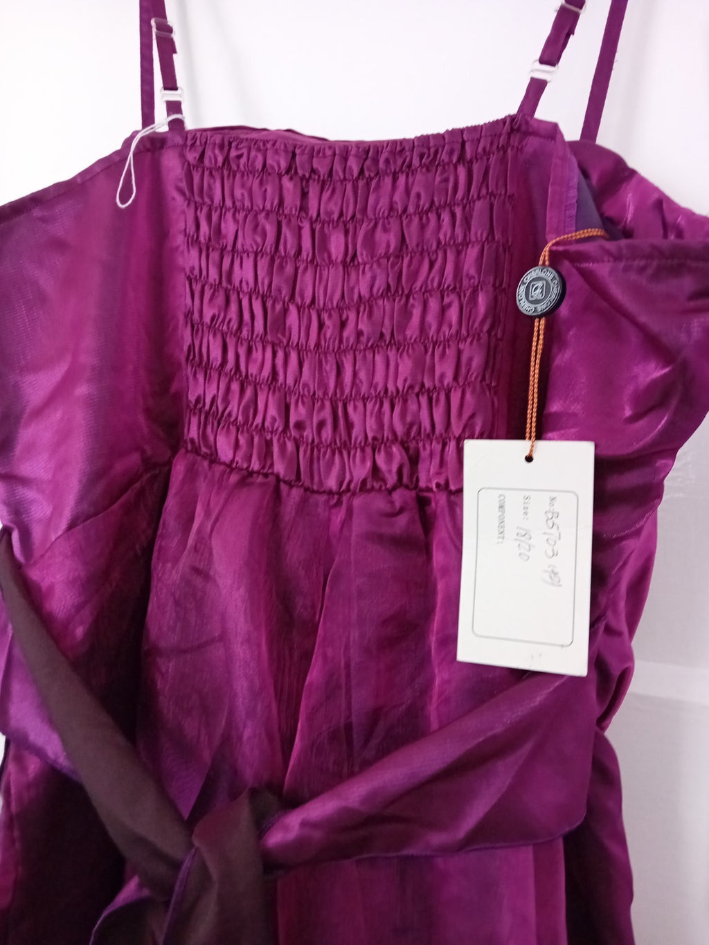 Ladies Brand New Evening Dress Size 18/20 Cherlone Purple With Diamonte...